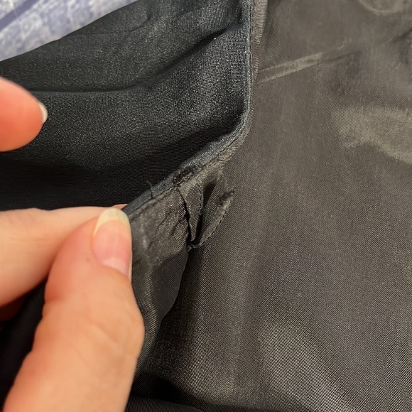 Flores & Flores Black 100% Silk Flare Skirt, 10 - Picture 4 of 5